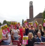 Trump Go Home bus hits Salford